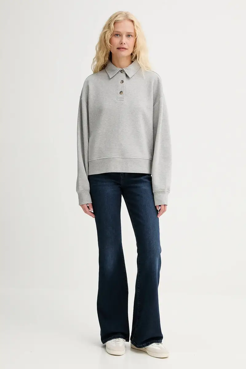 felpa in cotone Grigio miniatura 2