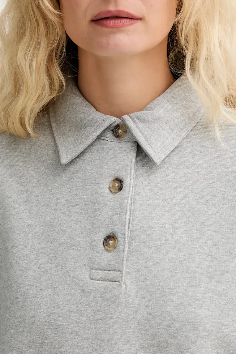 felpa in cotone Grigio miniatura 5