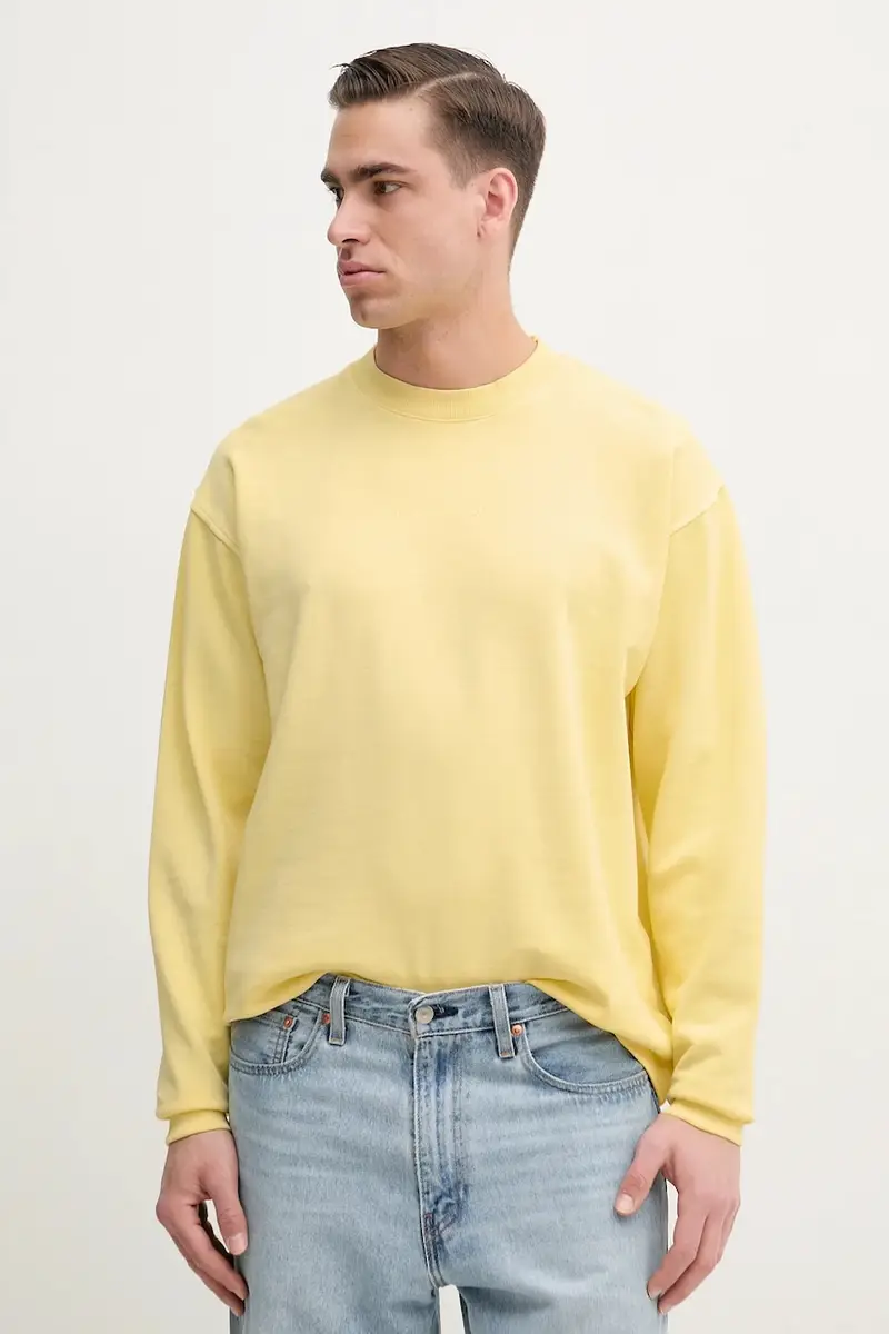 felpa in cotone uomo colore giallo 5000006057