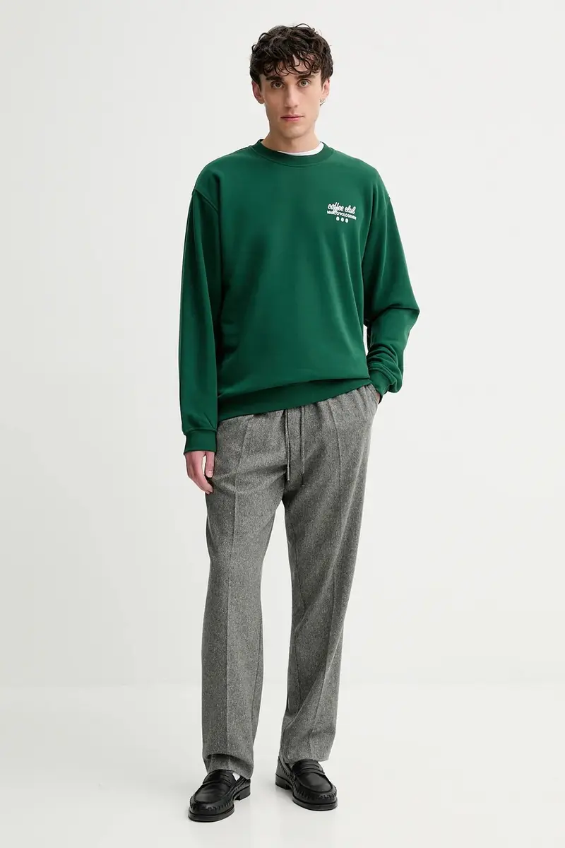 felpa in cotone uomo colore verde 5000007320 miniatura 2