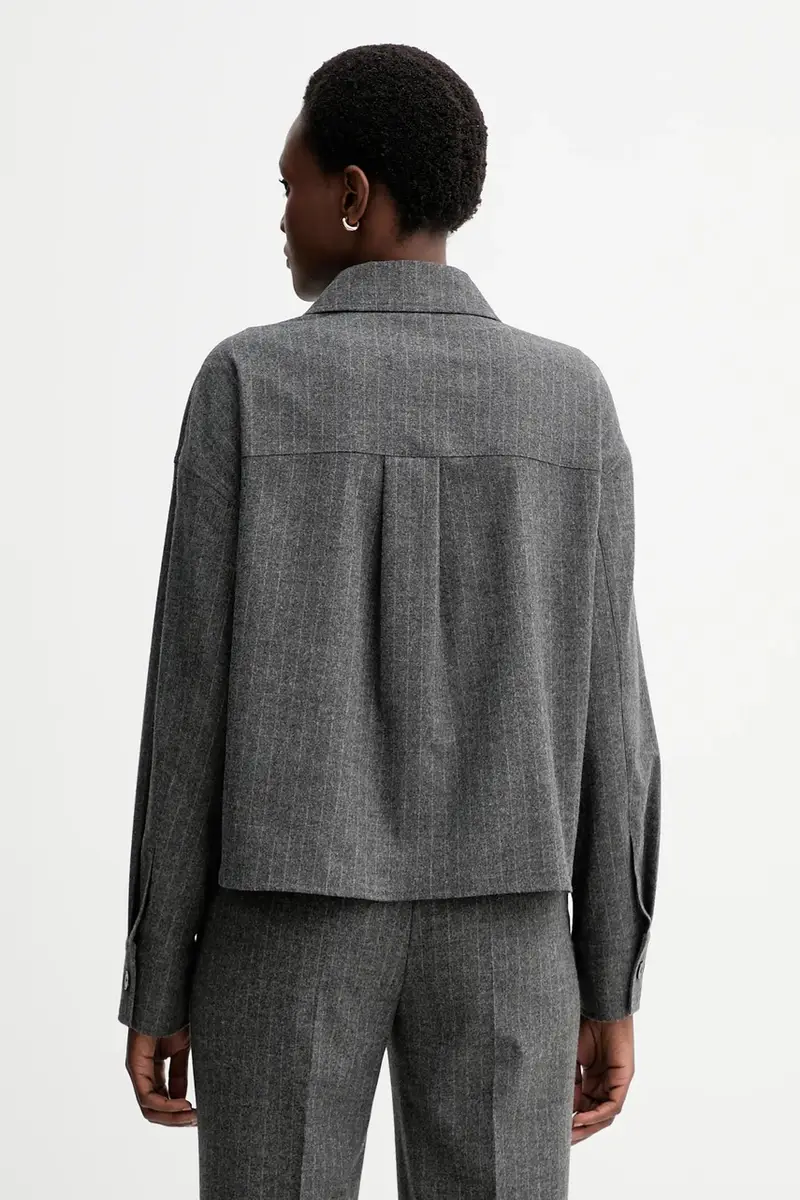 giacca camicia con lana colore grigio 510023774127 miniatura 3