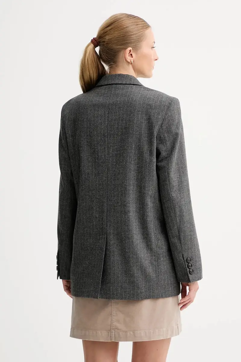 giacca con lana colore grigio 510023780031 miniatura 3