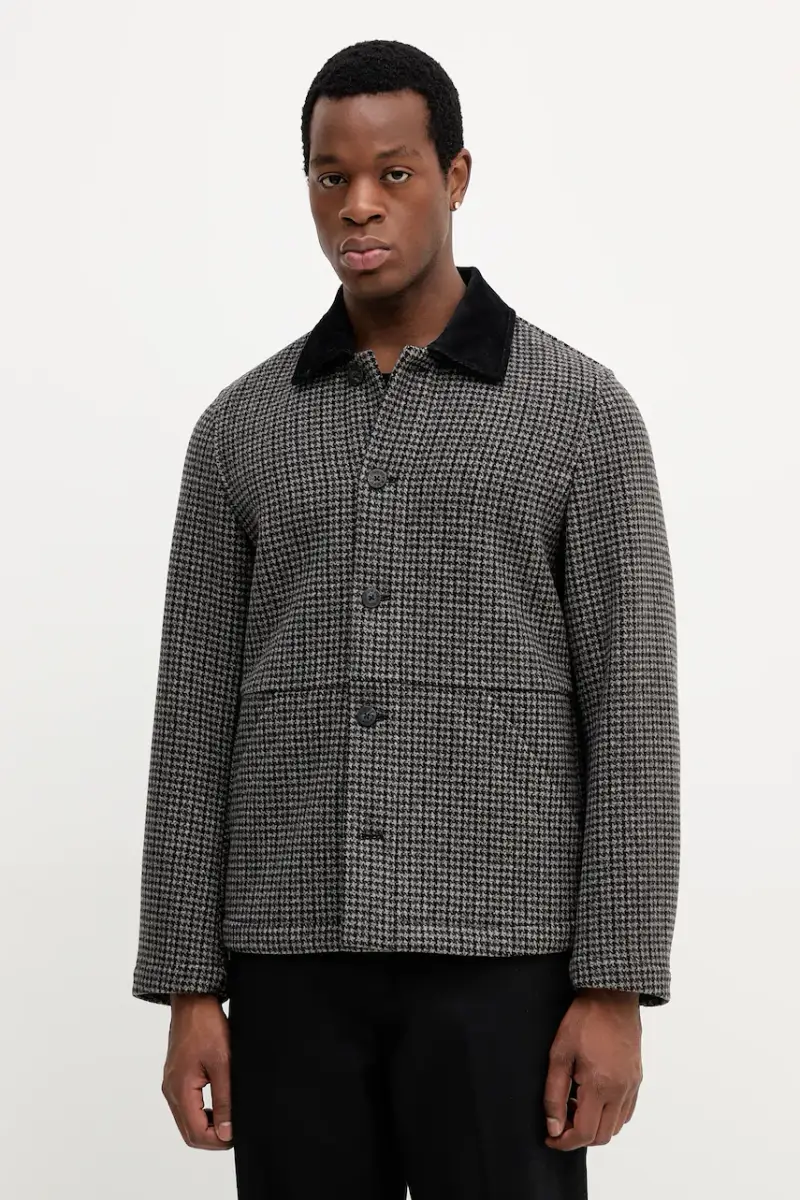 giacca con lana colore nero 5000006905