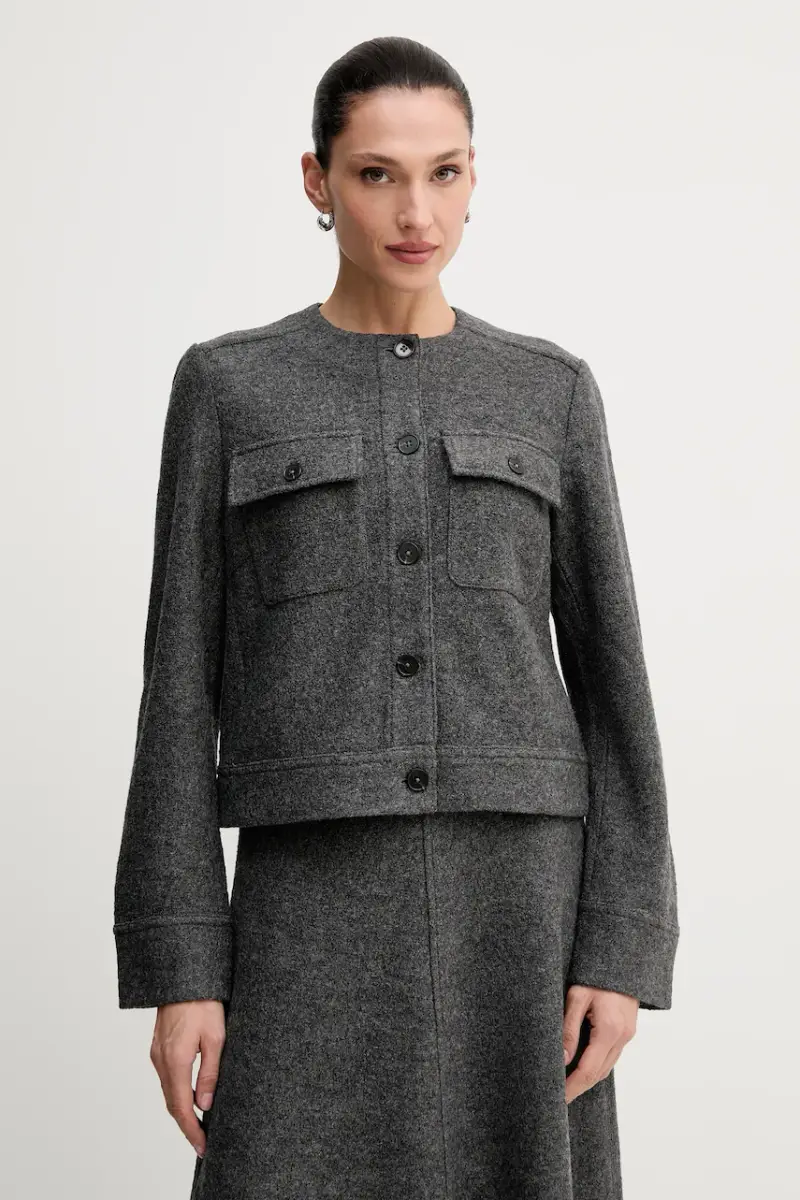 giacca con lana Grigio