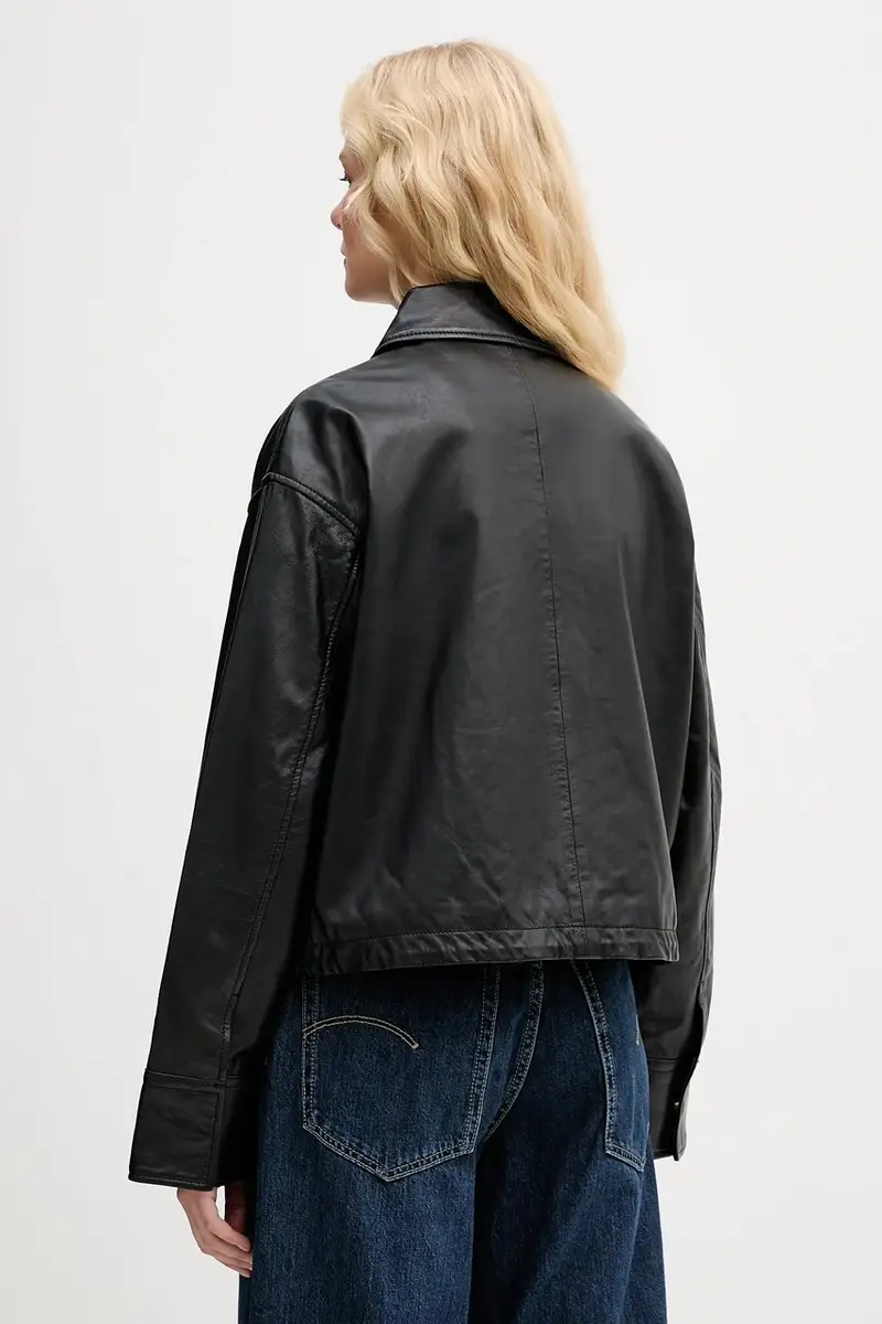 giacca in pelle colore nero 5000007965 miniatura 3