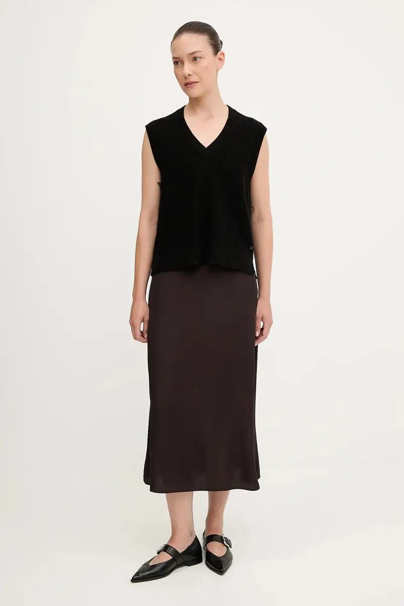 gilè in cotone donna colore nero 5000006679 miniatura 2