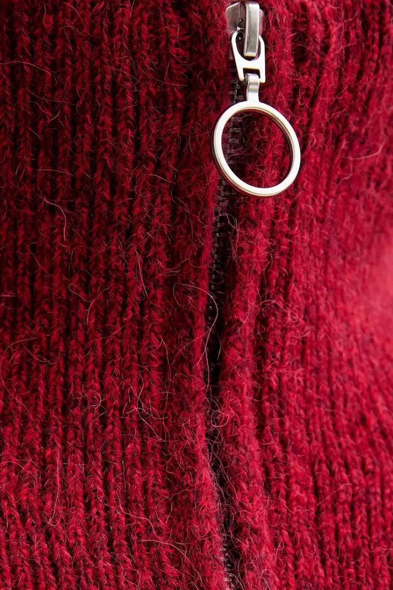 gilet con lana colore rosso 5000007565 miniatura 5