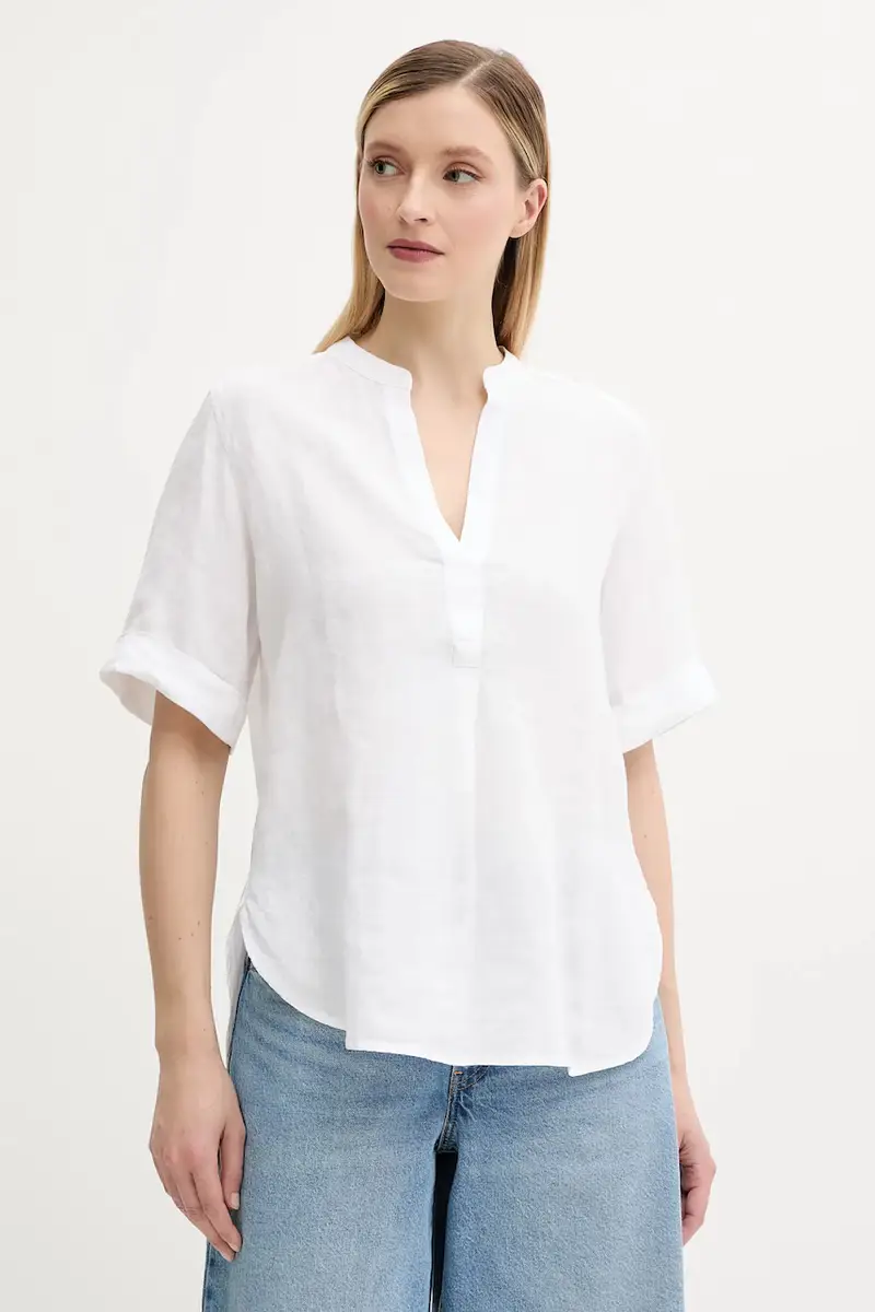 maglietta di lino donna colore bianco 516113541069