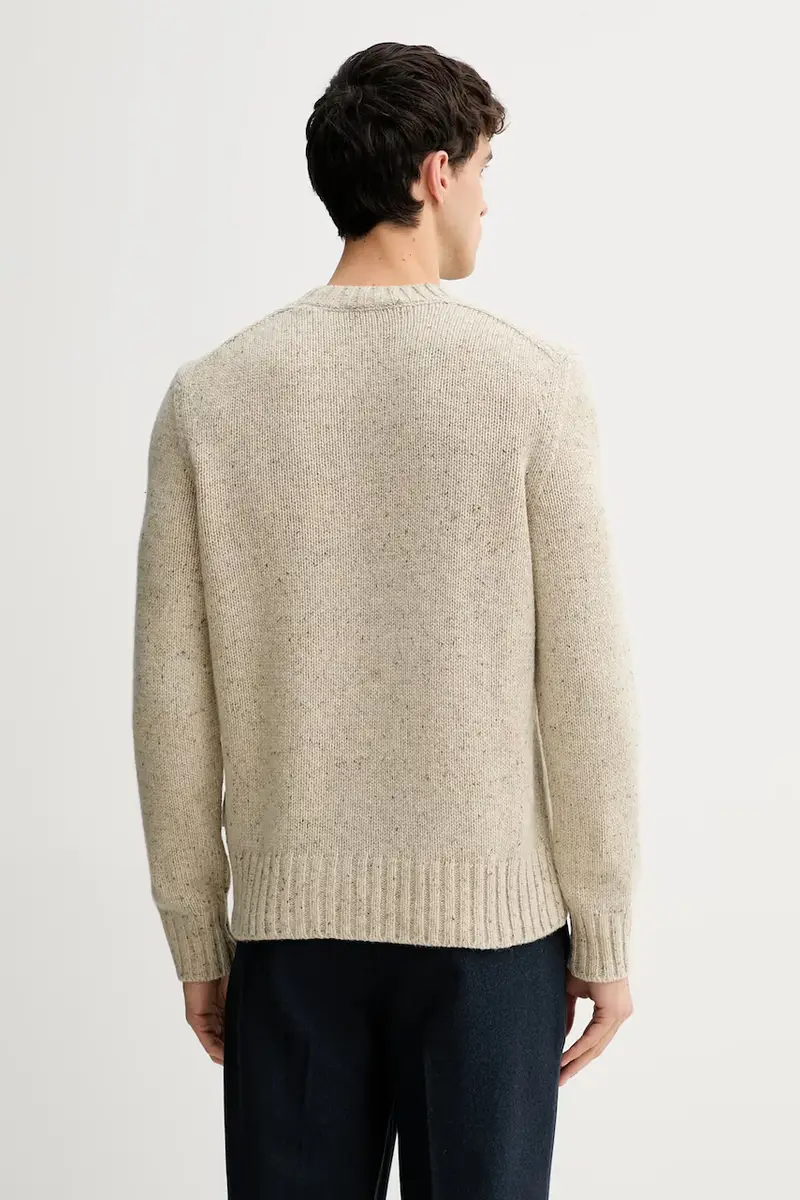 maglione con lana colore beige 5000007626 miniatura 3