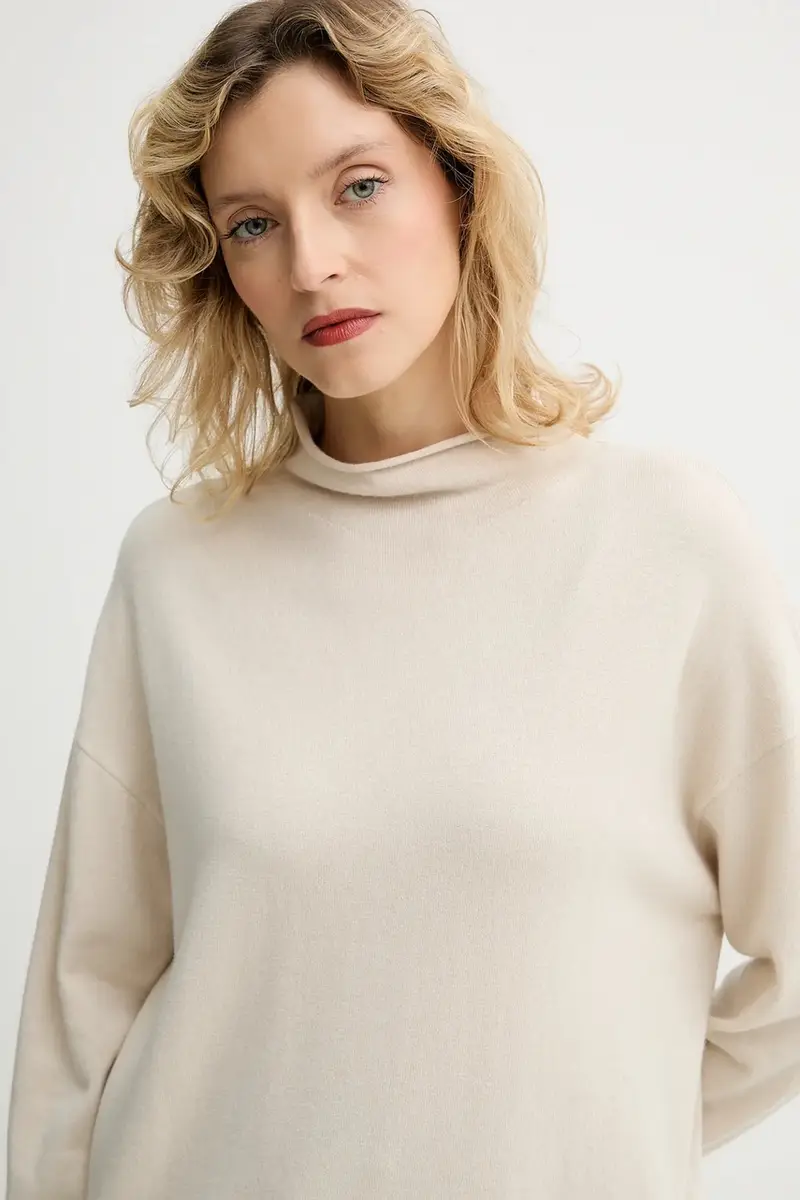 maglione con lana colore beige 509511860481 miniatura 4