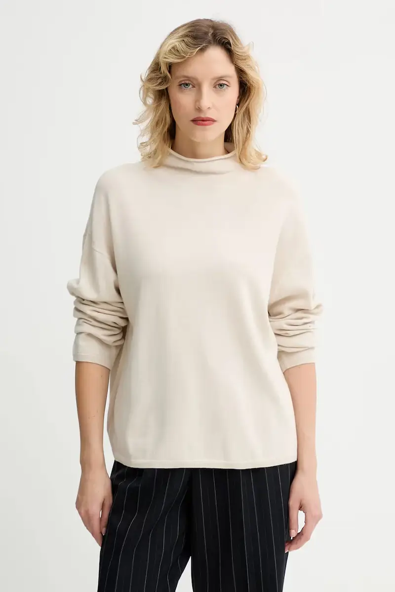 maglione con lana colore beige 509511860481