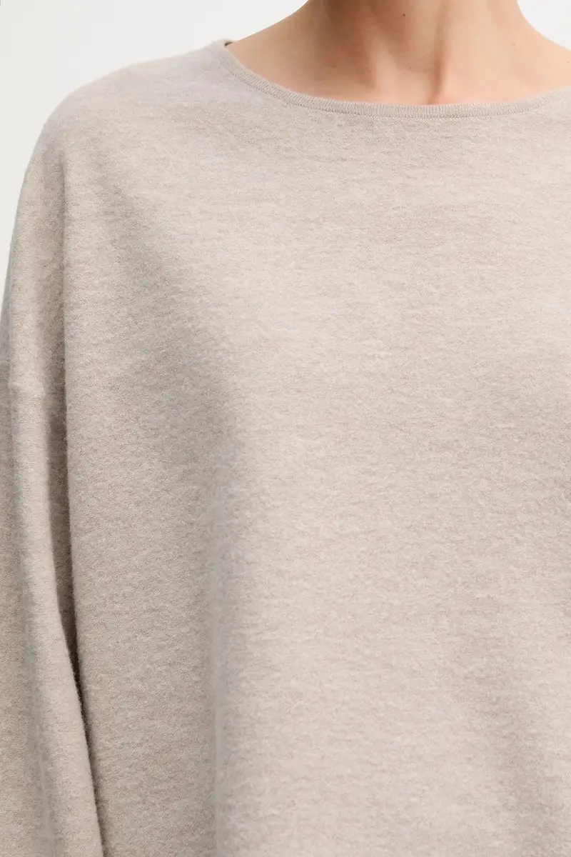 maglione con lana colore beige 510609860487 miniatura 5