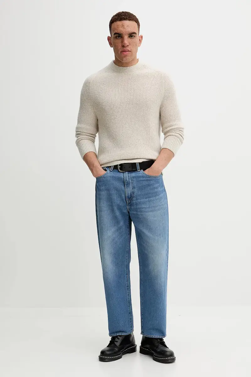 maglione con lana colore beige 529506860144 miniatura 2