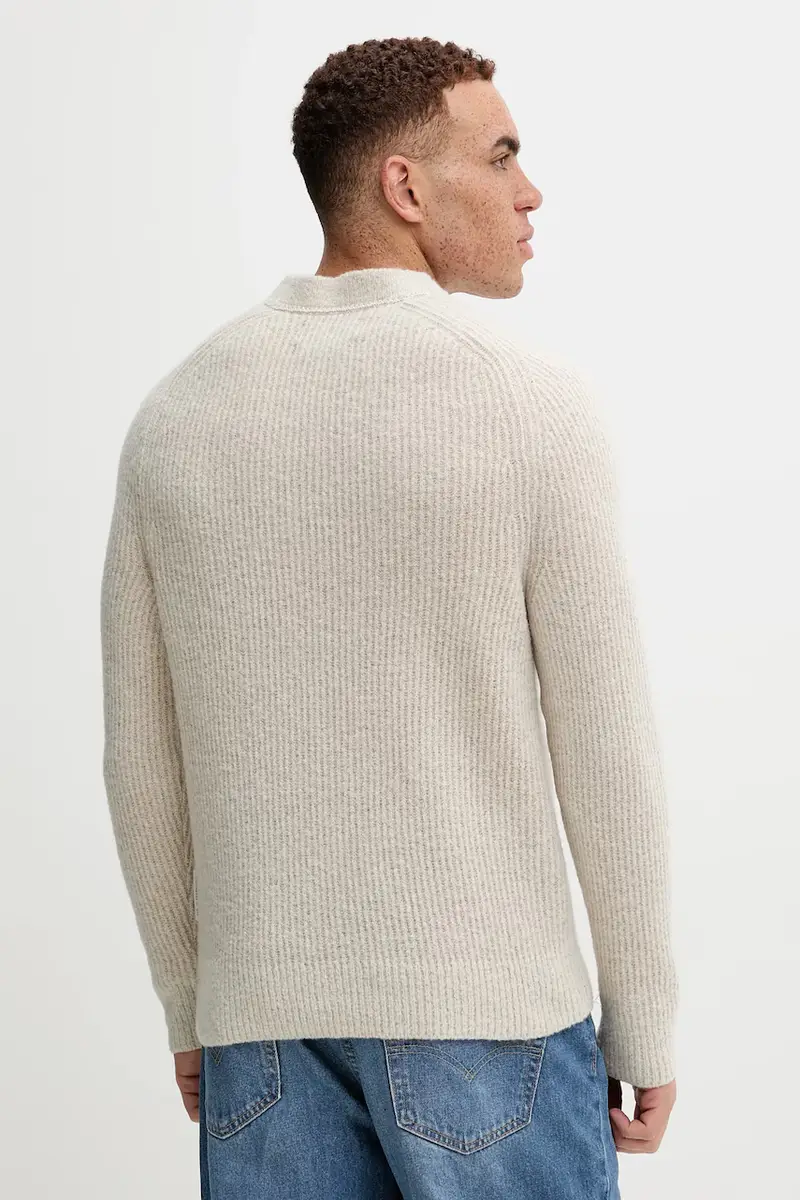 maglione con lana colore beige 529506860144 miniatura 3