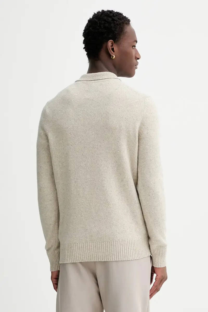 maglione con lana colore beige 530506660390 miniatura 3