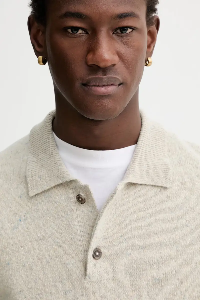 maglione con lana colore beige 530506660390 miniatura 4