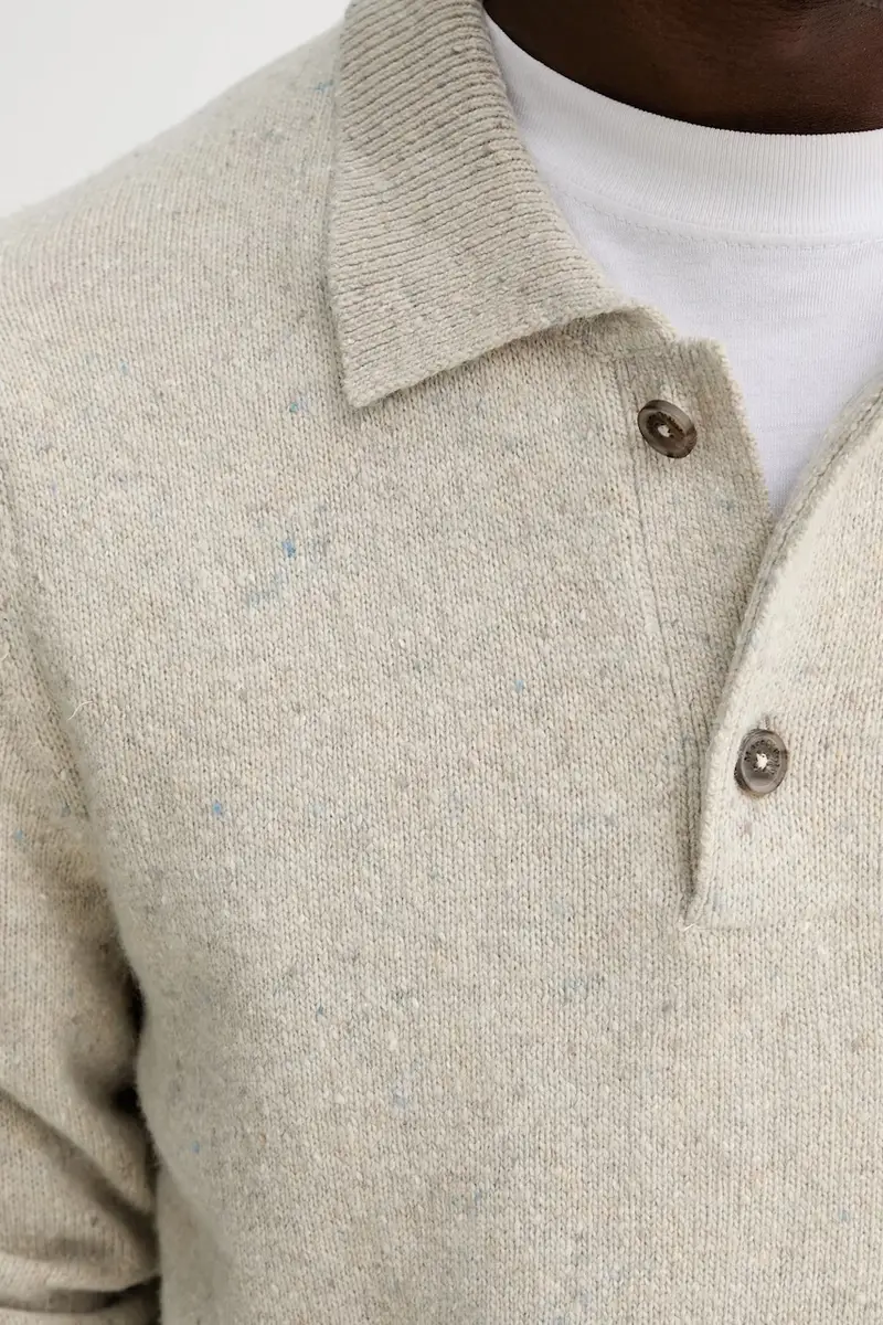 maglione con lana colore beige 530506660390 miniatura 5