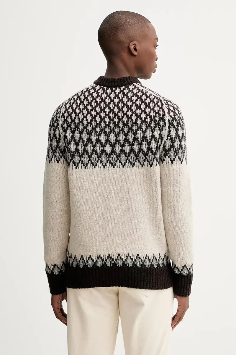 maglione con lana colore beige 530509860194 miniatura 3