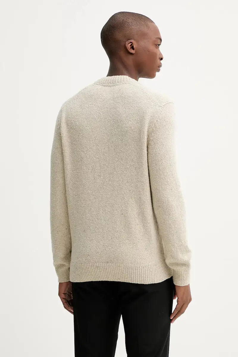 maglione con lana colore beige 530512260178 miniatura 3