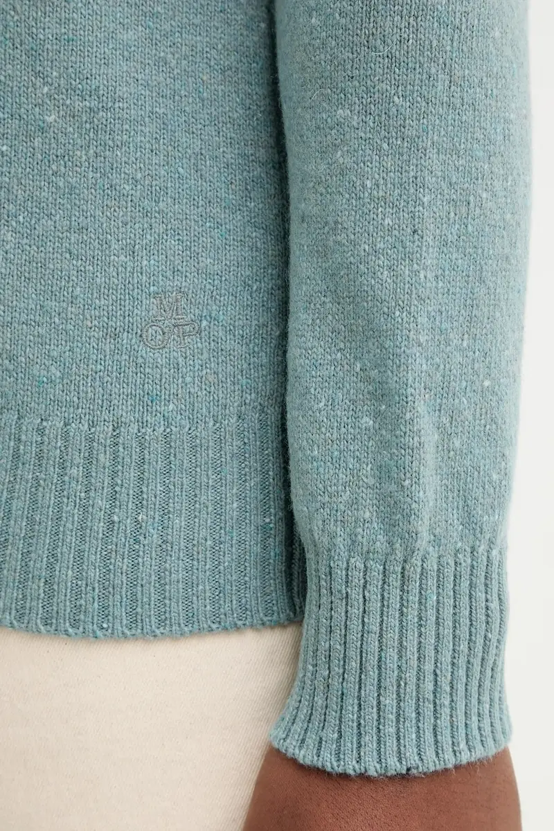 maglione con lana colore blu M30506660174 miniatura 5