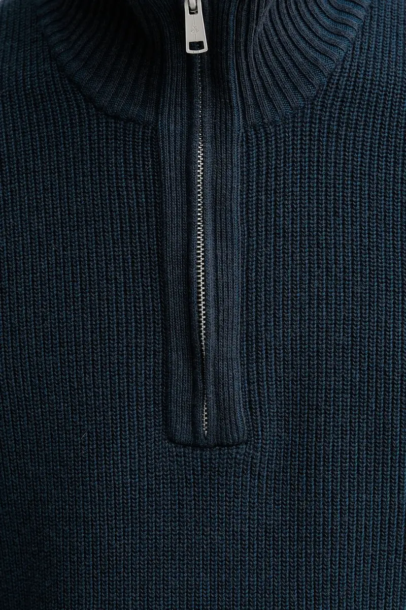 maglione con lana colore blu navy 531516060370 miniatura 5