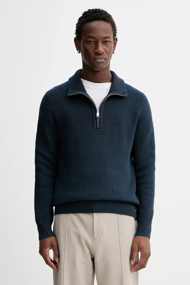 maglione con lana colore blu navy 531516060370