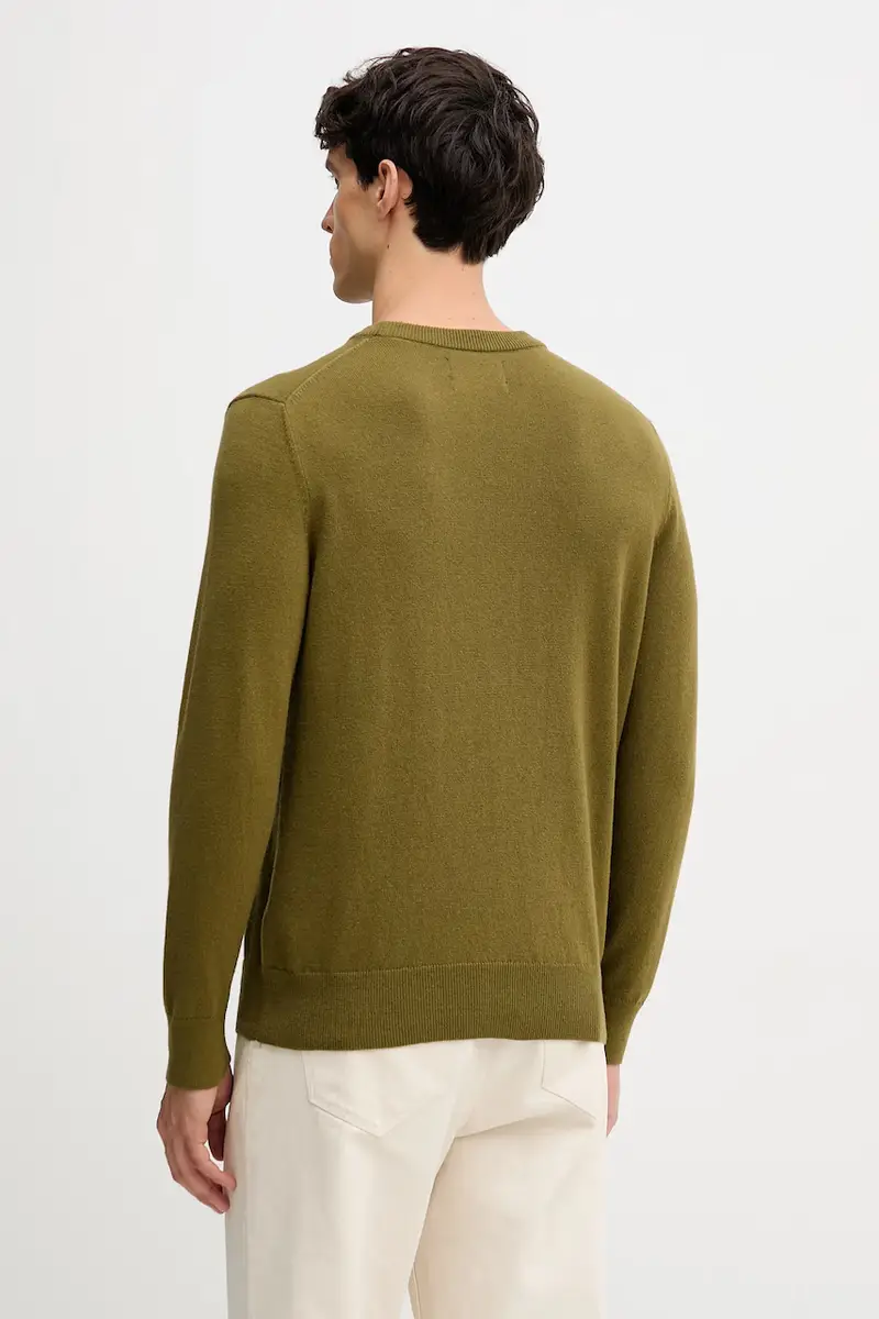 maglione con lana colore giallo 529514460504 Verde miniatura 3