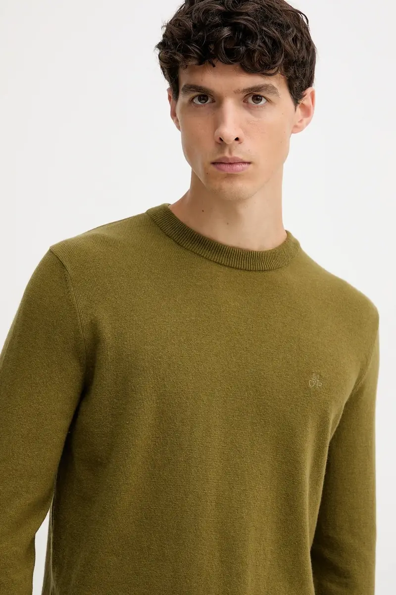 maglione con lana colore giallo 529514460504 Verde miniatura 4