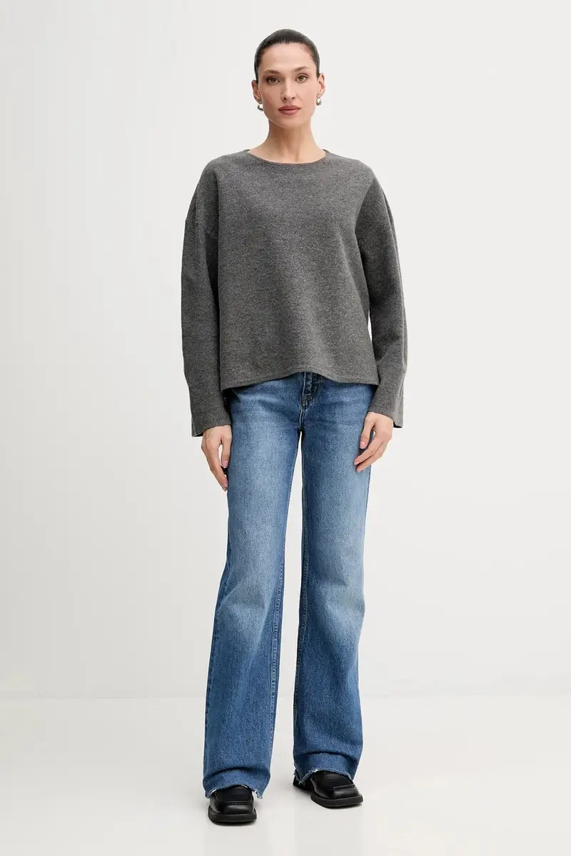 maglione con lana colore grigio 510609860487 miniatura 2