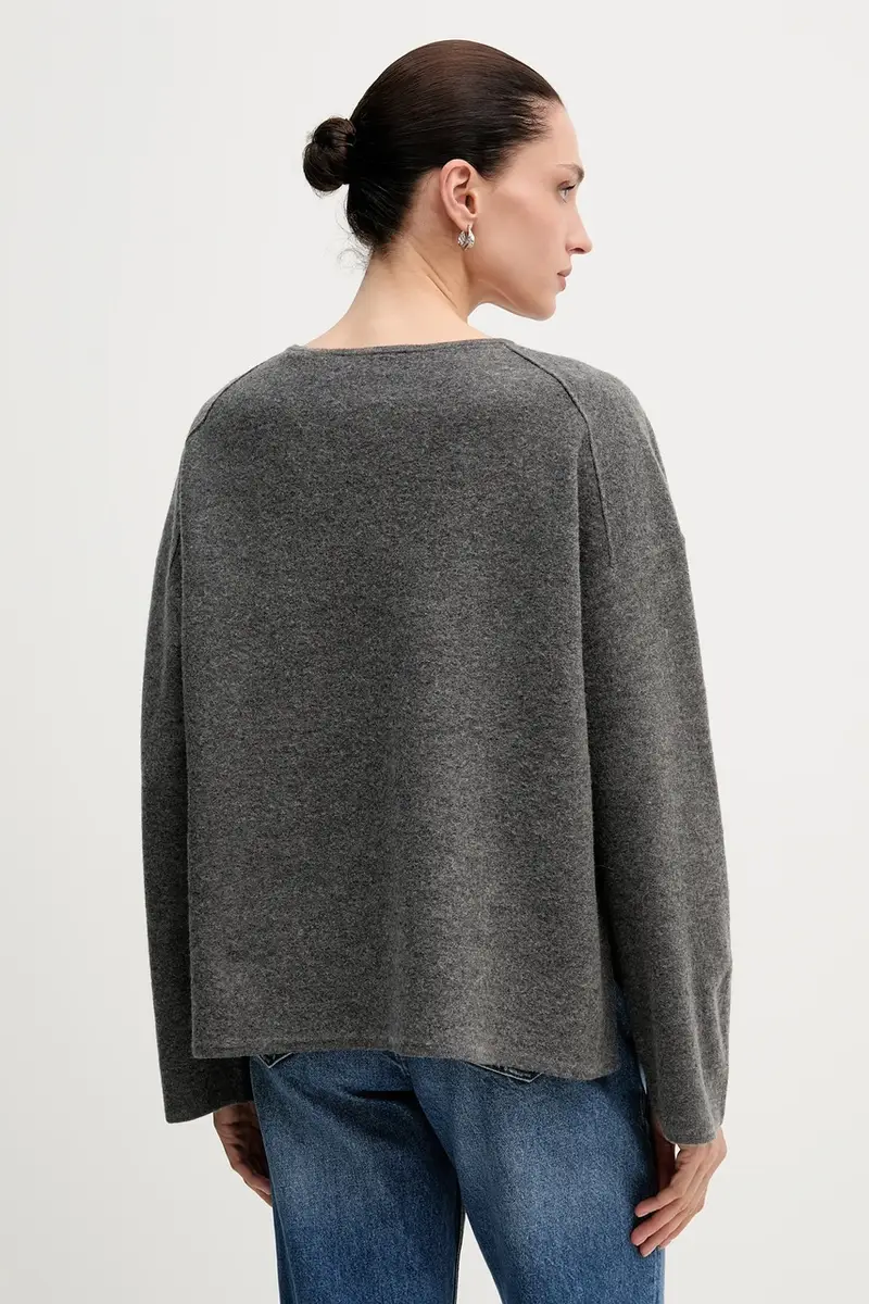 maglione con lana colore grigio 510609860487 miniatura 3