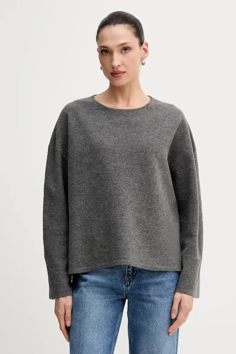 maglione con lana colore grigio 510609860487