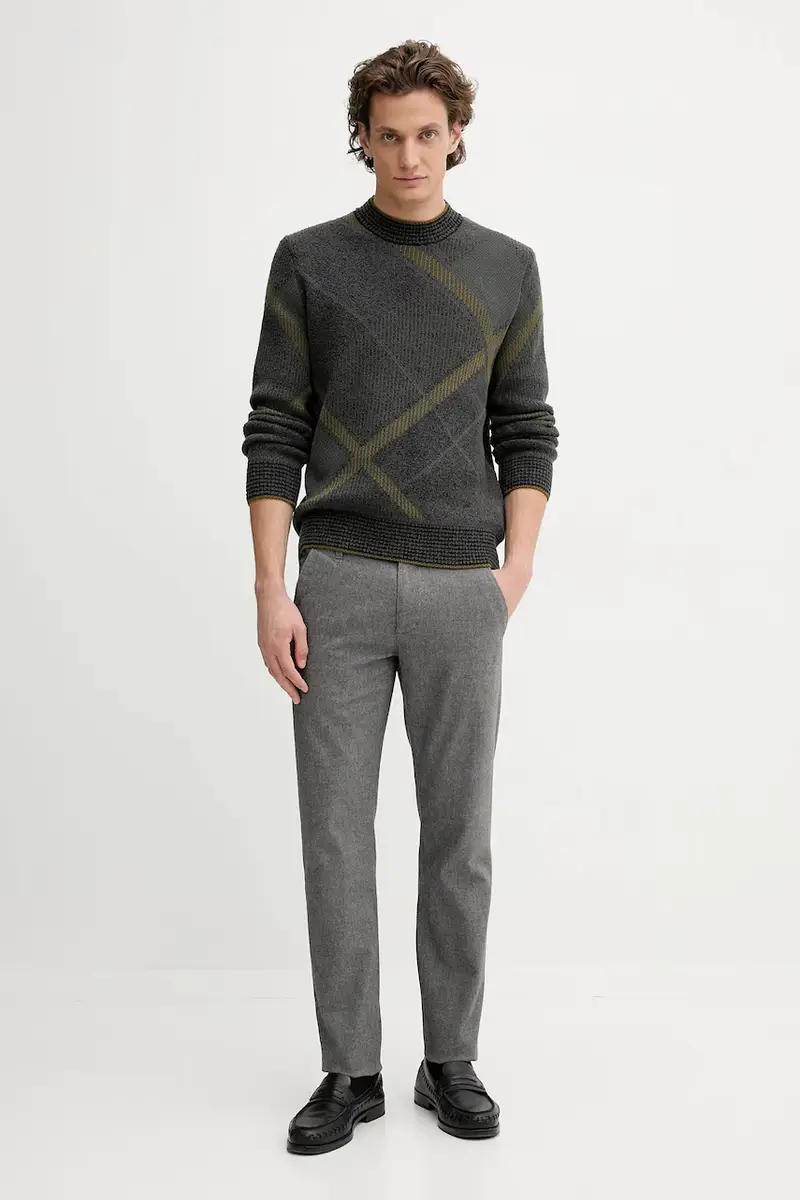 maglione con lana colore grigio 529509860122 miniatura 2