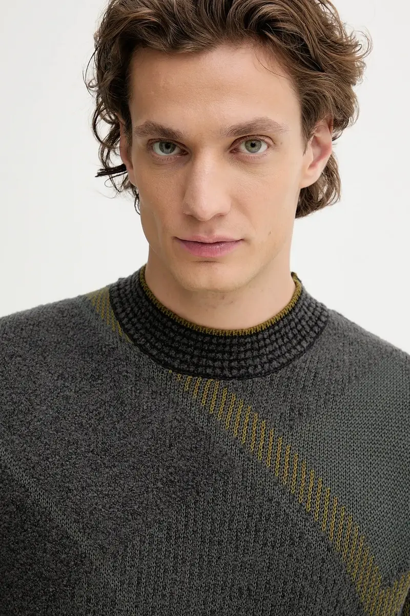 maglione con lana colore grigio 529509860122 miniatura 4