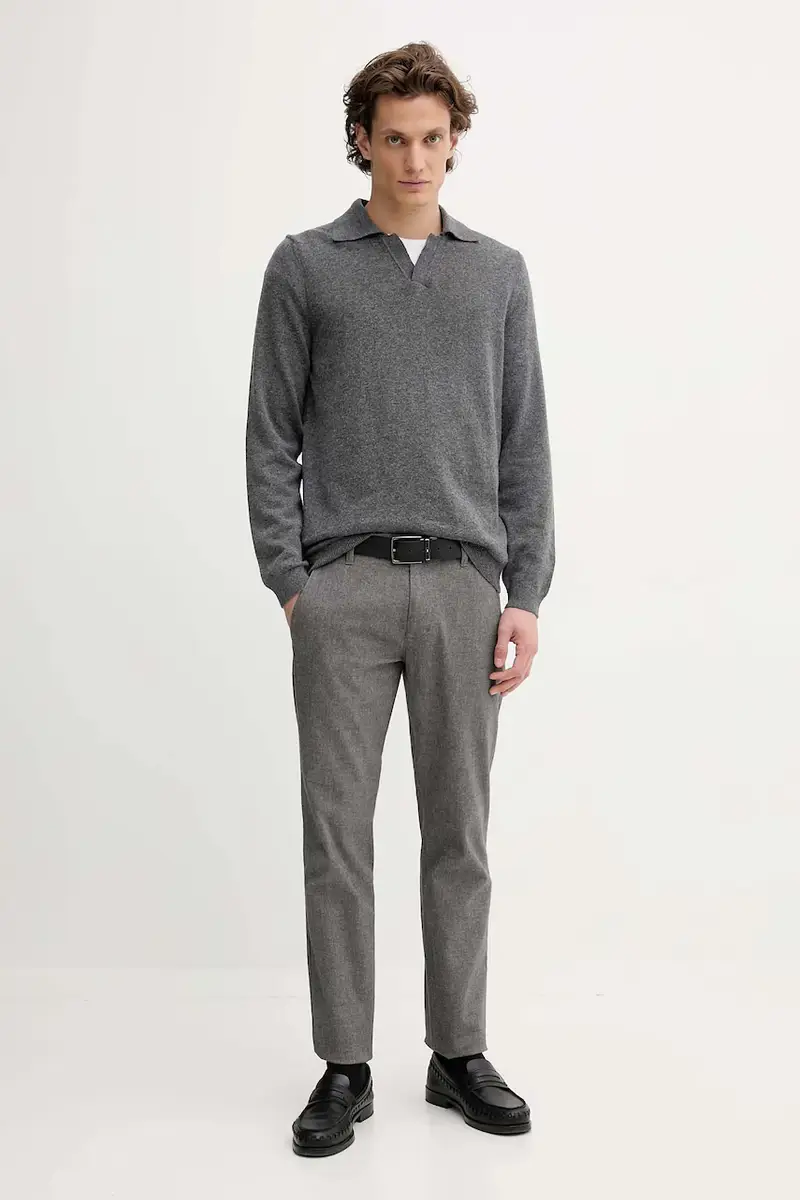 maglione con lana colore grigio 529514460150 miniatura 2