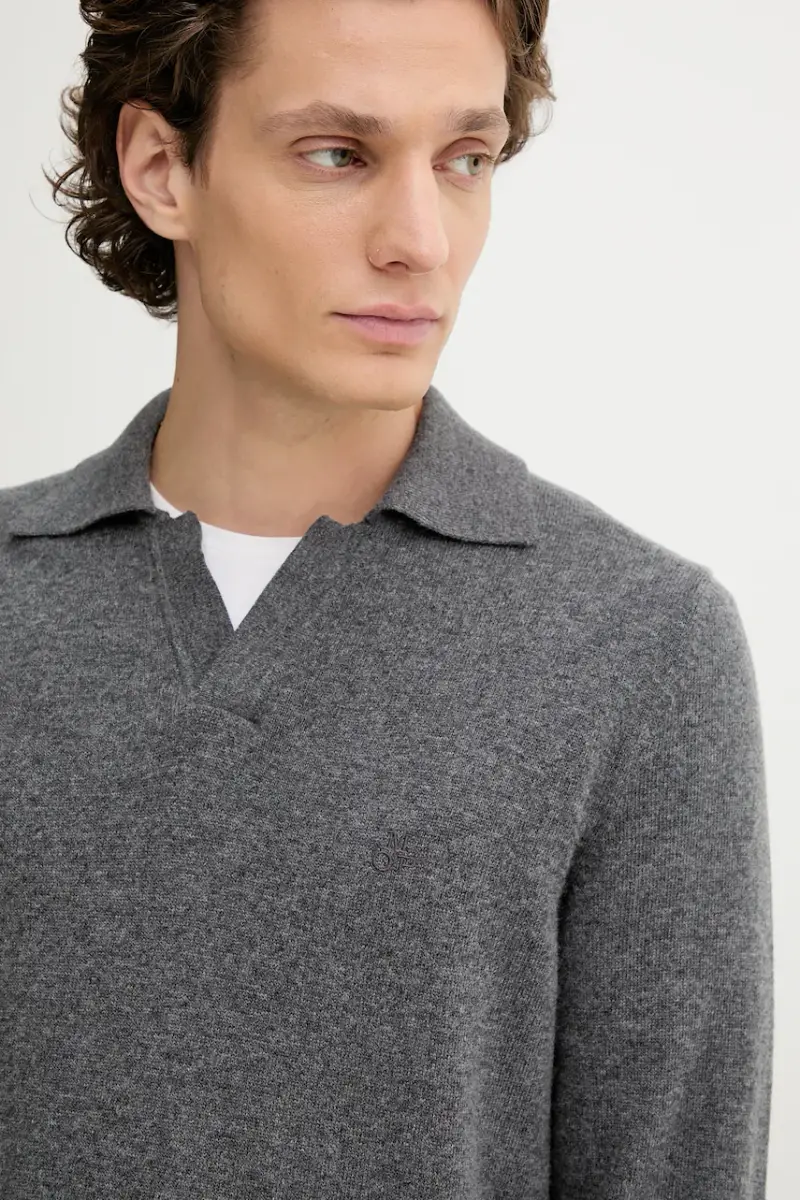 maglione con lana colore grigio 529514460150 miniatura 4