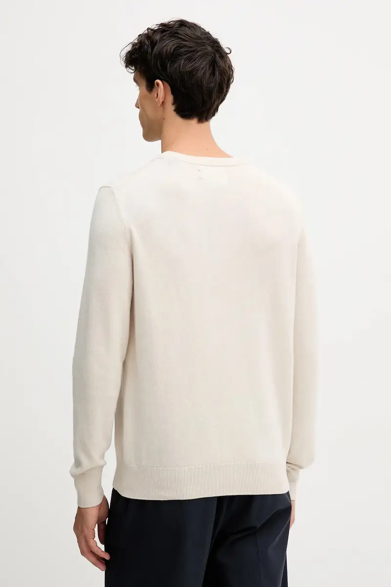 maglione con lana colore grigio 529514460504 Beige miniatura 3