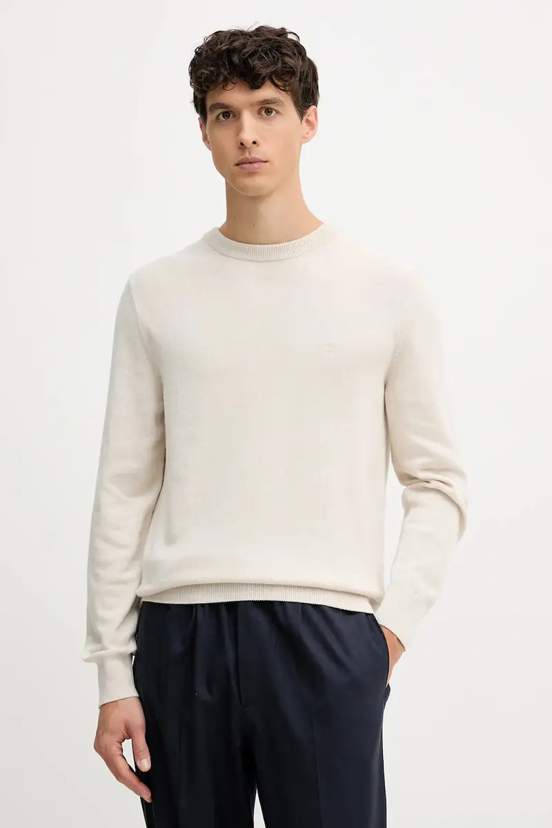 maglione con lana colore grigio 529514460504 Beige