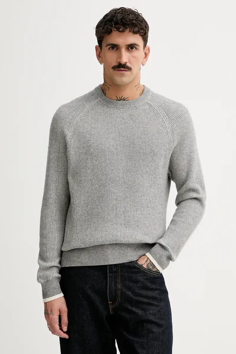 maglione con lana colore grigio 531516060208