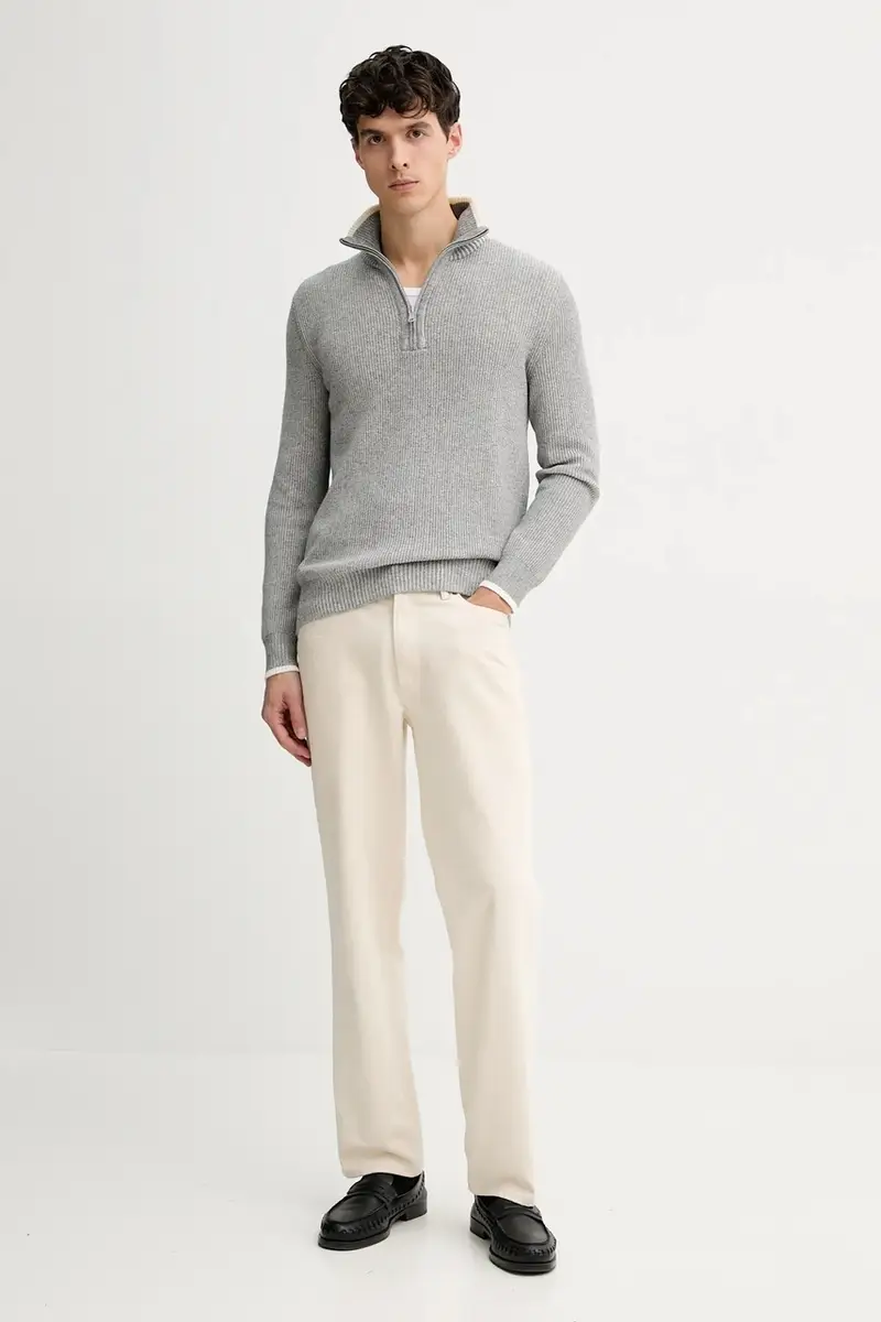 maglione con lana colore grigio 531516060370 miniatura 2