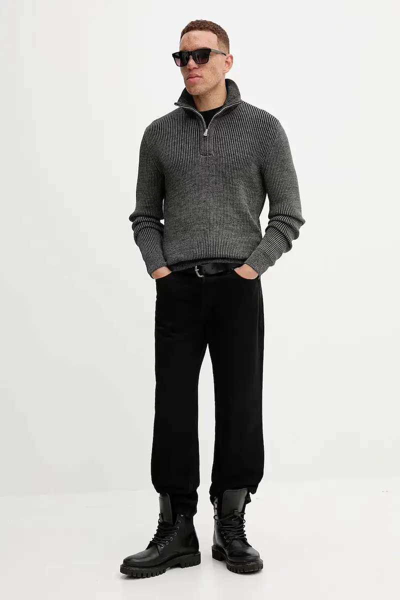 maglione con lana colore grigio M29507960118 miniatura 2