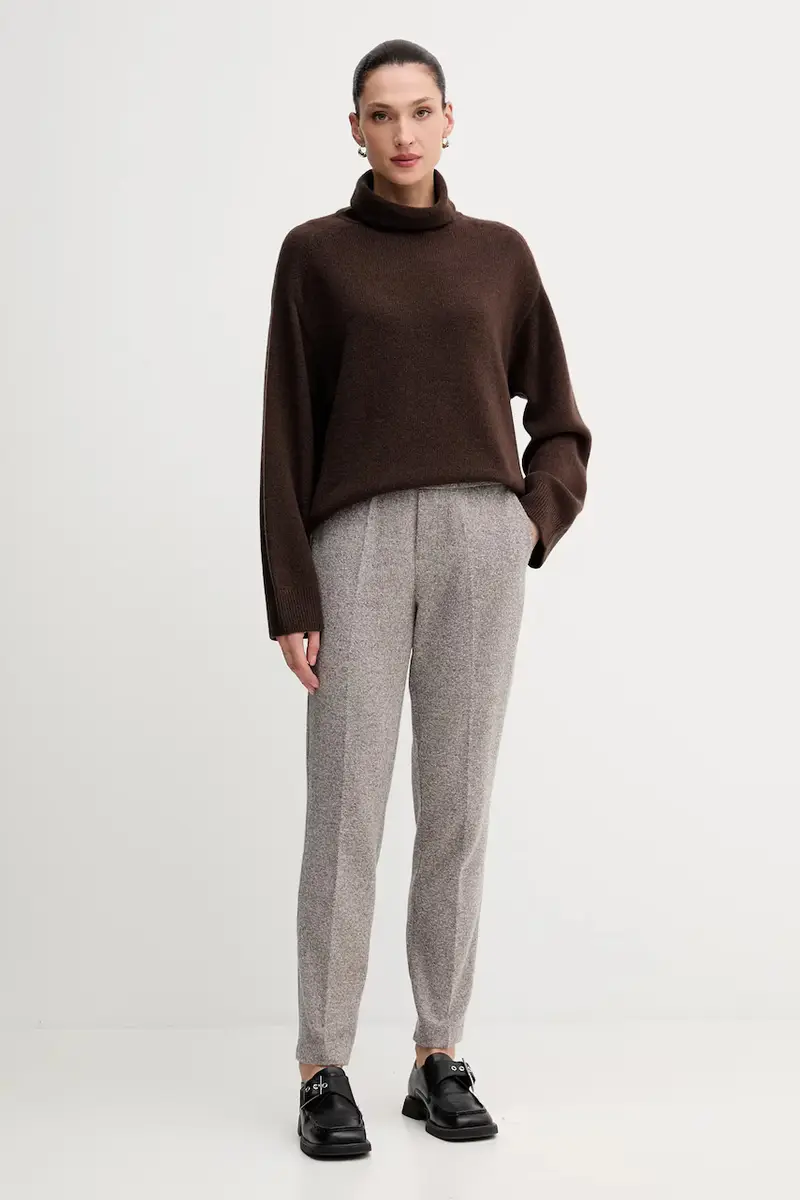 maglione con lana colore marrone 510609060267 miniatura 2