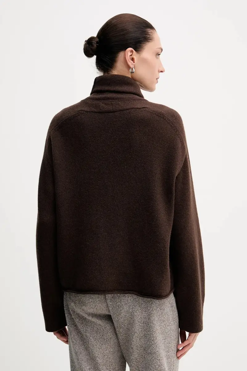 maglione con lana colore marrone 510609060267 miniatura 3