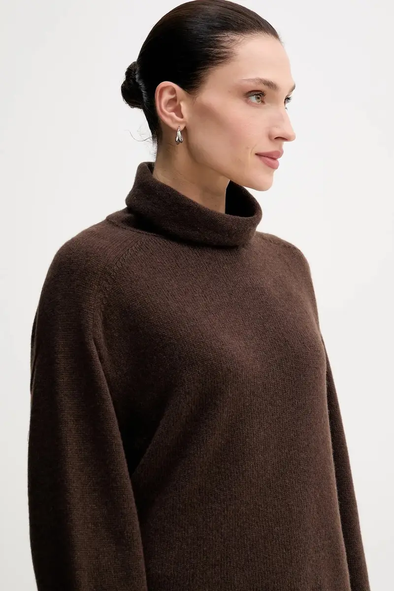 maglione con lana colore marrone 510609060267 miniatura 4