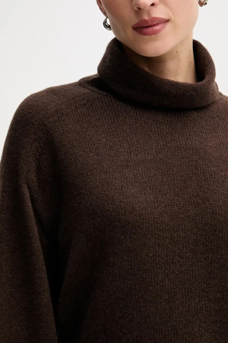 maglione con lana colore marrone 510609060267 miniatura 5