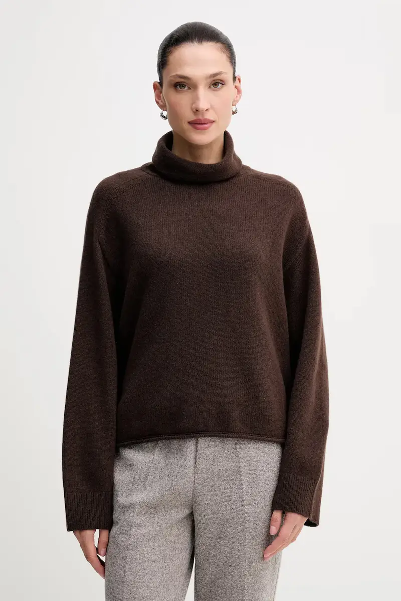 maglione con lana colore marrone 510609060267