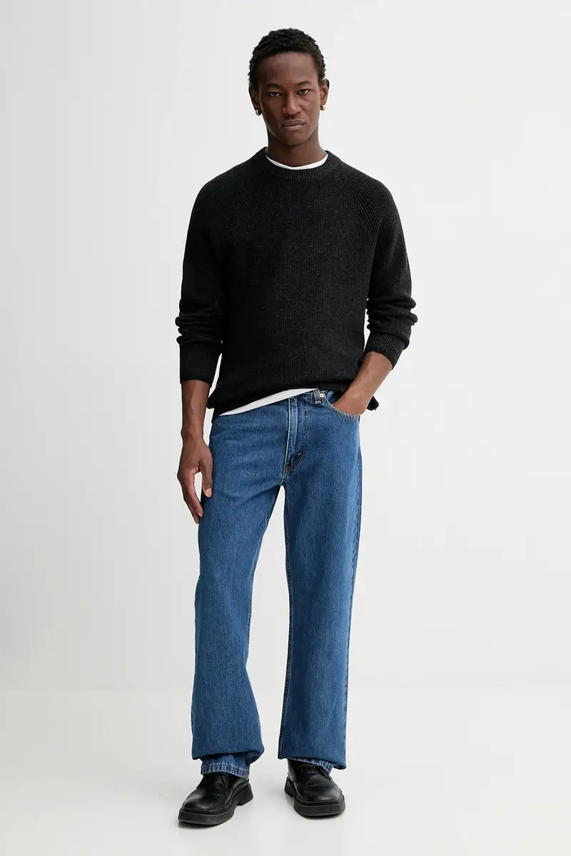 maglione con lana colore nero 531516060208 miniatura 2