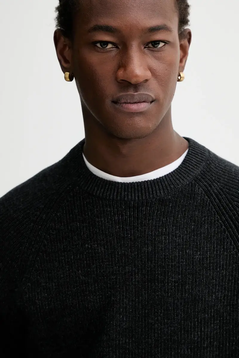 maglione con lana colore nero 531516060208 miniatura 4