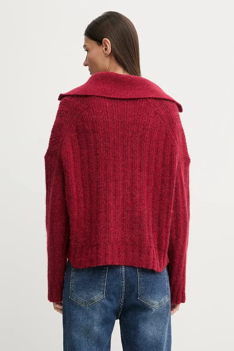 maglione con lana colore rosso 5000007474 miniatura 3