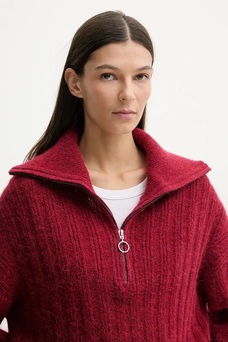 maglione con lana colore rosso 5000007474 miniatura 4
