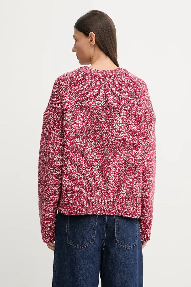 maglione con lana colore rosso 5000007891 miniatura 3